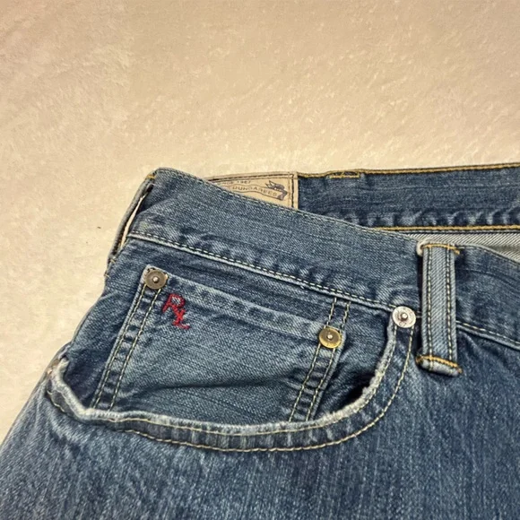 Polo by Ralph Lauren Hampton Men's Straight Fit Blue Jeans 38X32 - Picture 7 of 16